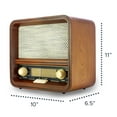 thumbnail image 4 of Fuse RAD Vintage Wood Retro Radio | AM/FM Radio with Bluetooth, Wireless Charger & AUX Input | Mid Century Modern Style | Handcrafted Ashtree Wood, 4 of 6