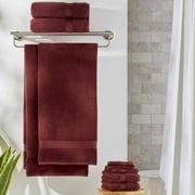 Better Homes & Gardens Signature Soft Solid Cotton 6 Piece Bath Towel Set,Deep Redwood