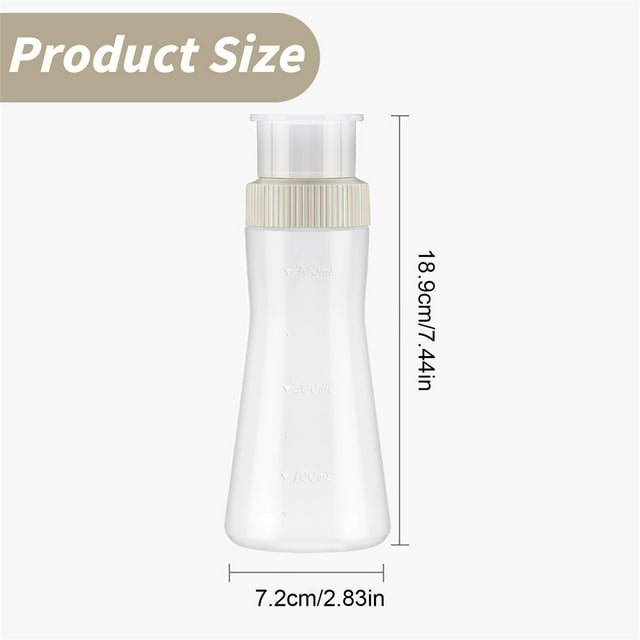 1 Pc Pancake Squeeze Bottle, Cake Syrup Dispenser, Rain Spray Bottle With Sealing Lid, Simple Syrup Dispenser, Pancake Syrup Dispenser, 350ml Graduated Plastic Bottle, Reusable Baking Tools