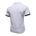 thumbnail image 6 of Awdenio T Shirts for Man Textured Knit Collared Contrast Color Loose Fit Stretchy Golf Shirts, 6 of 8