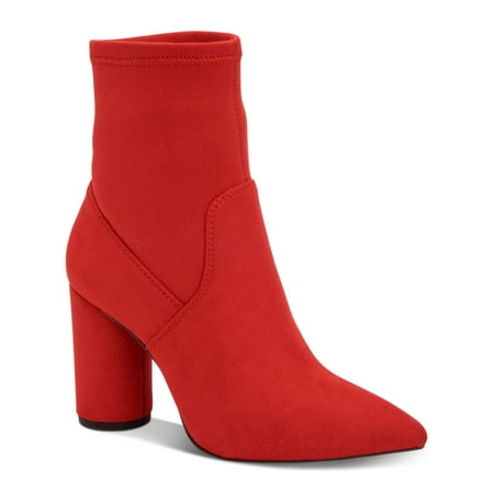 

BCBGENERATION Womens Red Cushioned Breathable Ally Pointed Toe Sculpted Heel Zip-Up Dress Booties 8.5 B