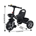 thumbnail image 3 of Kids Tricycles Kids Balance Bike 3-Wheel Bike With Storage Box Front Basket & Back Basket, 3 of 10