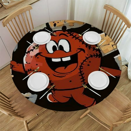 

Autua Baseball Player Round Tablecloth Stain Resistant & Washable for Indoor Outdoor Kitchen Dining Wedding Parties - 100% Polyester Fiber Packaging Size Options 38 -42