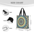 thumbnail image 4 of Naloa Round Mandala1 Tote Bag for Women, Foldable Tote Bag With Zipper, Large Shoulder Bag, Top Handle Handbag for Travel, Work, Shopping, 4 of 9