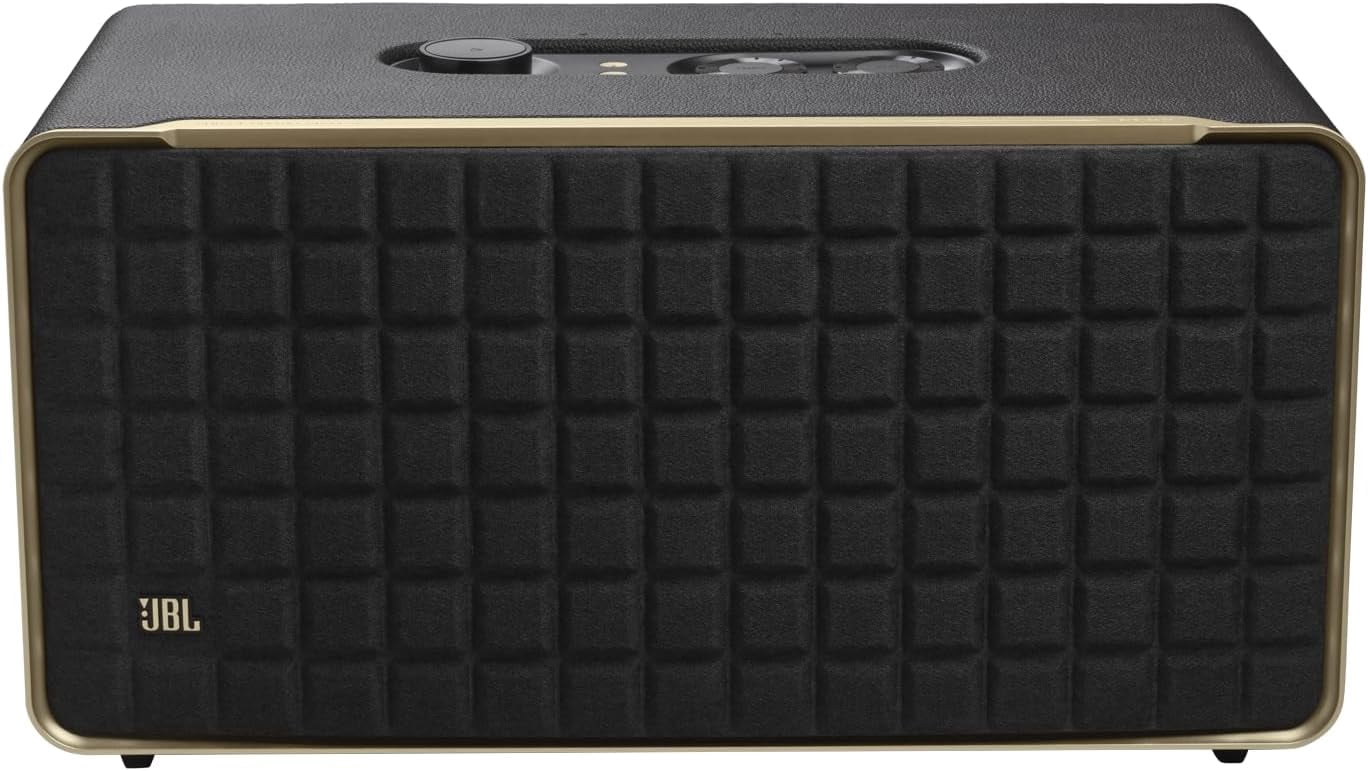 Open Box JBL Authentics 500 - Hi-fidelity smart home speaker with Wi-Fi, Bluetooth and Voice Assistants with retro design - Black