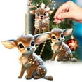 thumbnail image 2 of AUDeals Acrylic Reindeer Ornaments Set Acrylic Hanging Reindeer Decorations, Country Farmhouse Christmas Decorations for Tree Hanging, Holiday Home Decor Gift, 2 of 8