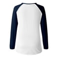 thumbnail image 4 of MHFRRA Camiseta de Manga Larga con Cuello En V y Estampado de La Bandera de Canadá para Mujer Marina de Guerra, 4 of 4