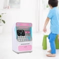 thumbnail image 2 of Freer ATM Electronic Piggy Bank 4 Money Cash Digit Password Coin Cash Bank Machine Toy Pink, 2 of 8