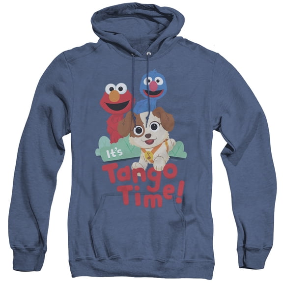 Sesame Street Furry Friends Forever Tango Time Unisex Adult Pull-Over Heather Hoodie, Tango Time, 2X-Large
