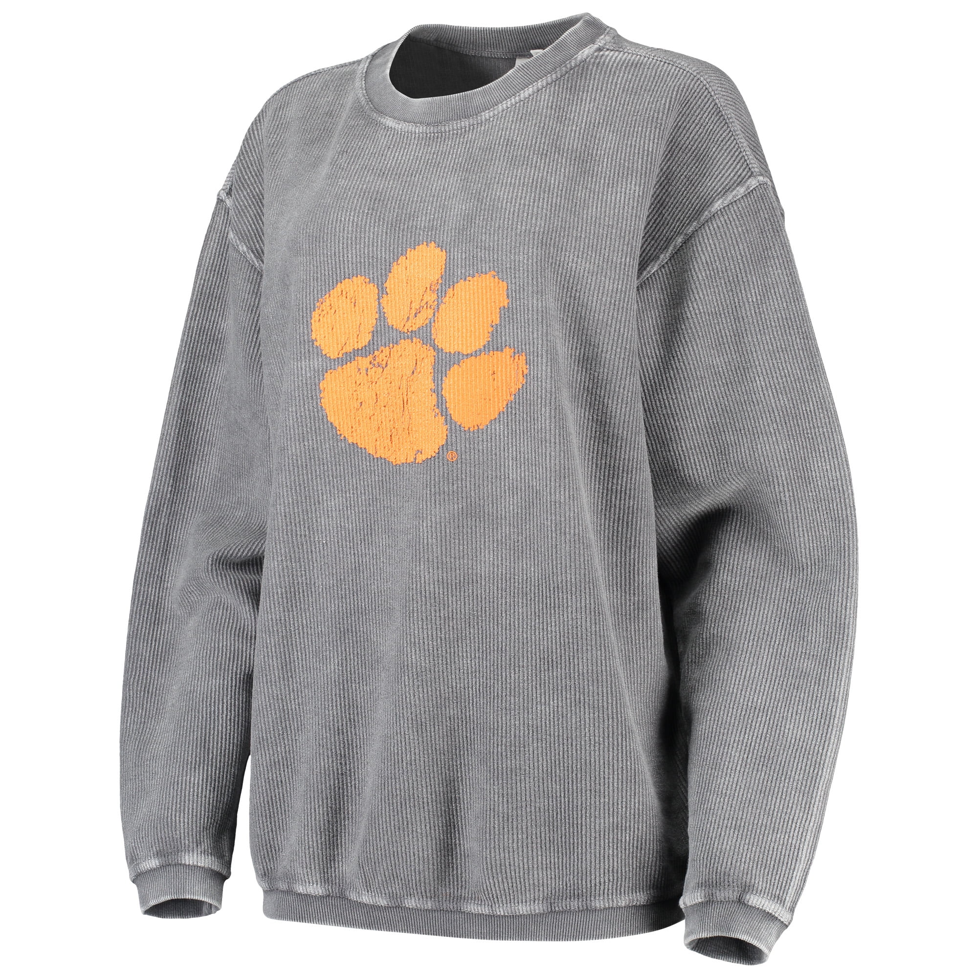 Charcoal chicka-d Womens Corded Sweatshirt Small