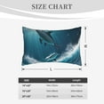 thumbnail image 4 of Daiia Ice Blue Ocean Cute Dolphin A Bedding Waterproof Pillow Protector Zippered Queen – Bed Bug Proof Pillow Encasement-14"x20", 4 of 6