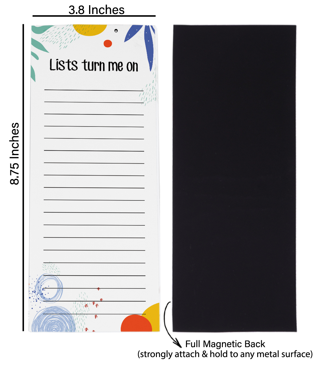Inkdotpot Pack of 3 Magnetic Fridge To-Do List Notepads- Magnetic Memo Pads For Refrigerator-(50 Sheets Each)-Z7