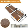 thumbnail image 5 of 79"x38" Window Awning Canopy, Polycarbonate Front Door Patio Cover for UV, Rain, Snow & Sunlight Protection, Stylish Brown Panel with Black Bracket, 5 of 9