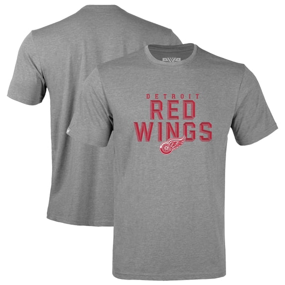 Men's Levelwear Gray Detroit Red Wings Richmond Carve T-Shirt