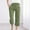 Green, variant on Women's Plus Size Linen Cotton Capri Pants - Drawstring Waist Straight-Leg Capris with Pockets, Relaxed Fit Cropped Pants S-5XL