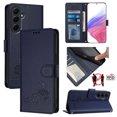 thumbnail image 2 of Samsung Galaxy A55 5G Case ,Cat PU Leather Crossbody Lanyard Strap RFID Magnetic Wallet Compatible with Samsung Galaxy A55 5G Cover, 2 of 5