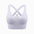 thumbnail image 5 of Padded Sports Bra for Women Criss Cross Back Strappy Yoga Bra Medium Support Fitness Workout Bras with Removable Cups, 5 of 9