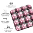 thumbnail image 3 of Pofeuu Heart Plaid Print Coasters for Drinks, 4Pack PU Leather Coasters, Bar Drink Coasters for Tabletop Protection, Furniture from Damage-Square, 3 of 6