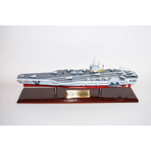 USS Ronald Reagan (CVN-76) Aircraft Carrier Model,Navy,Scale Model,Mahogany,Nimitz Class