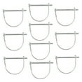 thumbnail image 4 of IDEANATEGRATE 10Pcs Locking Pin for Hitch Pin Clip Carbon Steel Silver 3in D-shaped, 4 of 8