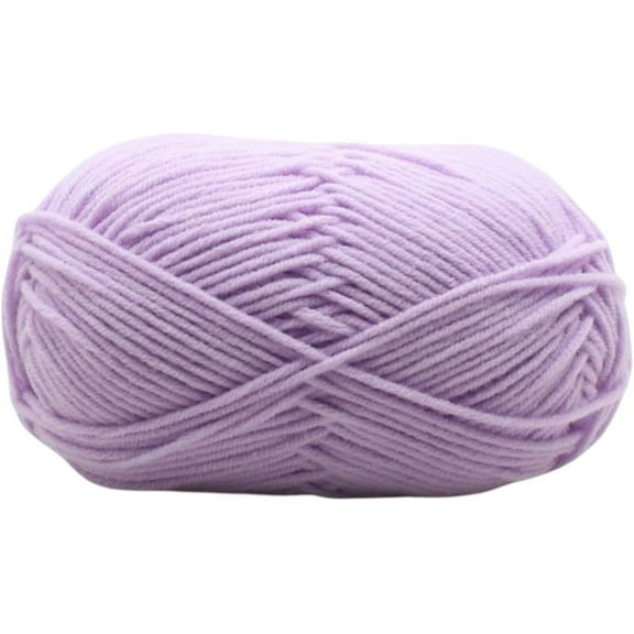 XmhyTop Cotton Yarn,Knitting Wool Yarn Ultra Soft 4Ply Cotton Crochet Knitted Yarn for DIY Hand Knitting Wool Craft Shawl Scarf Crochet Thread Supplies （Purple）