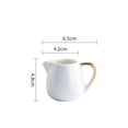 thumbnail image 2 of Creative Coffee Milk Jug With Gold Rim Handle Home Ceramic Gravy Boat Sauce Pot, 2 of 6