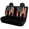 thumbnail image 1 of Uourmeti US Flag Silhouette Car Decor Accessories 3 Pack, Seat Protection Cover Polyester Anti-Slip Easy Installation for Cars Trucks Station Wagon, 1 of 9