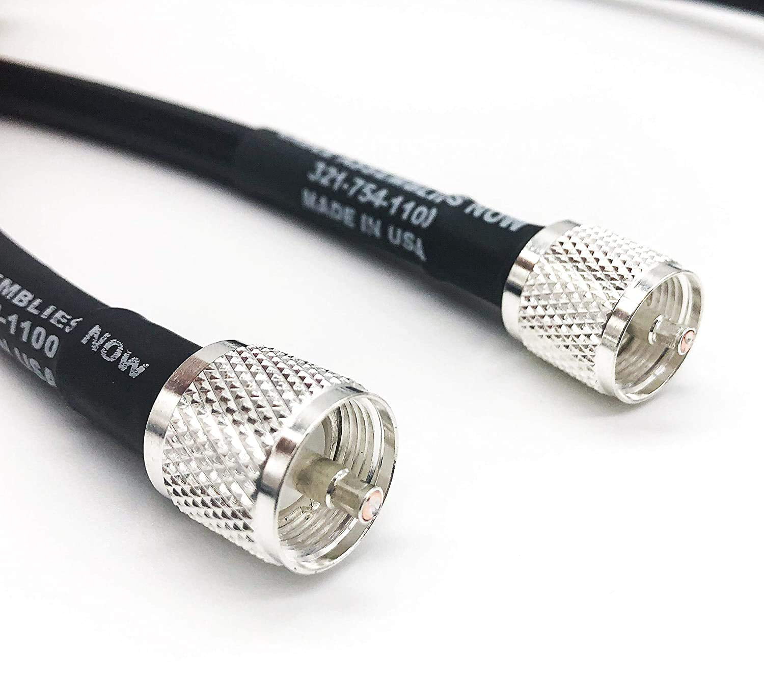 US MADE  PL259  UHF to PL259 UHF VHF RF pigtail cable RG142  15 FT 