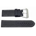 thumbnail image 1 of Textured Leather Panerai 24mm Black Contrast Stitched Watch Band, 1 of 1