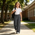 thumbnail image 7 of LRen Girl Sweatpants Size 14-16 Girls Elastic Straight Waist Solid Athletic Oversized Sweatpants Trendy Fall Winter Fashion Track Sweat Pants School Uniforms Pants for Girls, 7 of 7