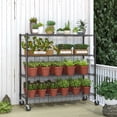 thumbnail image 3 of Legooin 48x18x72 inch Heavy Duty Wire Shelf on Wheels Garage Shelving Unit Industrial Shelf Residential Storage 2000lbs Capacity, Black, 3 of 8