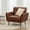 Brown, variant on AODAILIHB Leather Arm Chair, Retro Wood Leather Armchairs Accent Chair, Modern Lounge Reading Side Chair for Office Bedroom, Waiting Room Chair,Brown