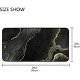 thumbnail image 3 of Area Rugs Carpet for Bedroom Floor Kitchen Rugs Abstract Black Marble Gold Line Bedside Runner Rug Living Room Washable Non Slip 39×20in Sofa, 3 of 7