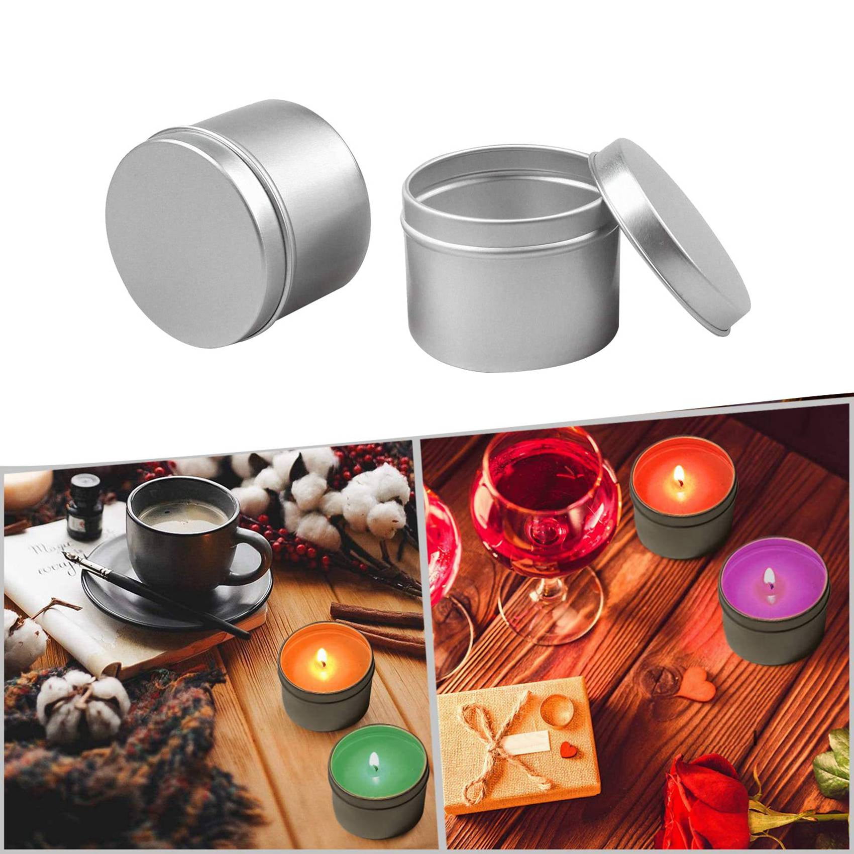 36 Piece Candle Tin , 4 Oz, Candle Containers for DIY Candle Making,Candle Container,Handmade Candle Making Tools