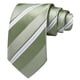 thumbnail image 4 of Set de corbatas Barry.Wang de seda a rayas en verde salvia para hombre, 4 of 5