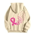 thumbnail image 5 of Yuannlog Mens Zip Up Hoodies With Pocket And Drawstring For Daily Wear And Breast Cancer Awareness Print Basic Pullover Oversized Sweatshirts Tops, 5 of 6