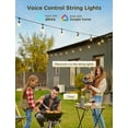 thumbnail image 3 of Smart Patio Lights 49Ft LED Outdoor String Lights Waterproof IP65, App Control, Compatible with Alexa, Dimmable Edison Bulbs Outdoor Light for Yard Porch Bistro Outside, 3 of 10
