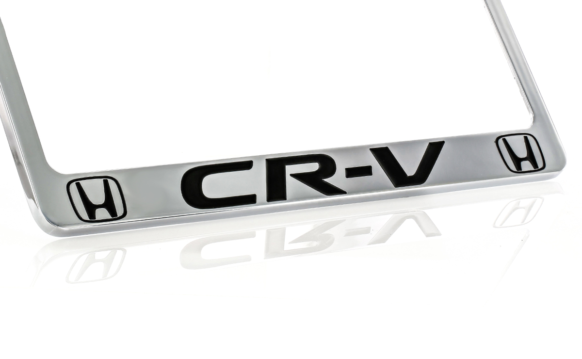 Honda CR-V Chrome Plated Zinc License Plate Frame Holder 2 Hole