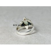 Solid 925 Sterling Silver Ring For Men & Women, Genuine Pearl Ring Gemstone Unique Handcrafted Ring For Her Or Him