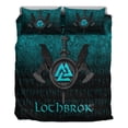 thumbnail image 3 of Juego de cama vikingo Ragnar Lothbrok Ragnar Lodbrok Guerrero vikingo Versión cian, 3 of 5