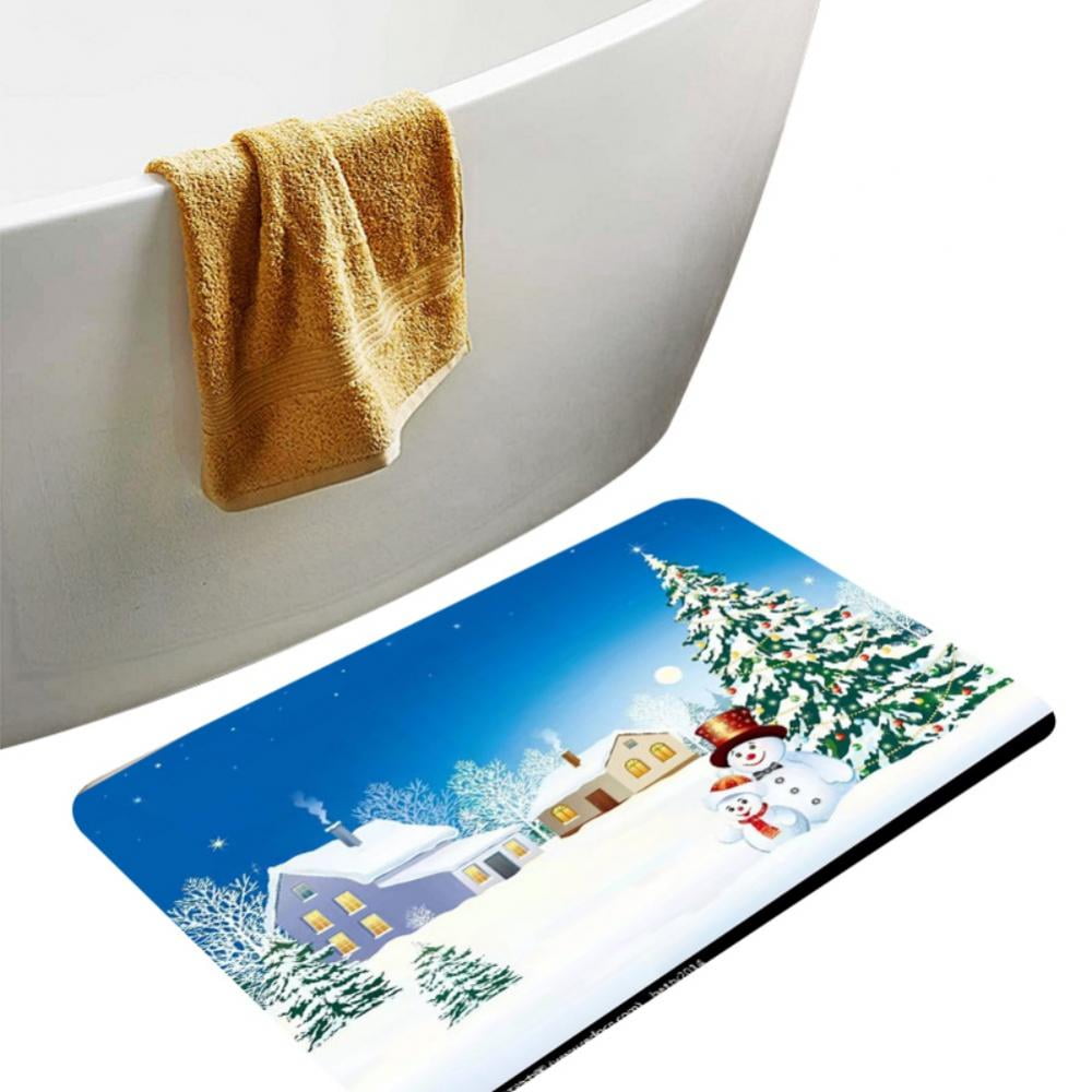 Bath Mats for Bathroom, Bathroom Mats Rugs No Slip, Merry Christmas