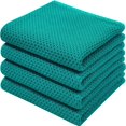 thumbnail image 1 of Hweilai 6Pack 100% Cotton Terry Tea Towels Kitchen Dish Clean Hanging Loop Blue-green, 1 of 5
