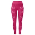 thumbnail image 4 of Leggings For Women Pink Ribbon Butterfly Print Breast Cancer Awareness 4-Way Stretch Casual Tummy Control Leggings, 4 of 5