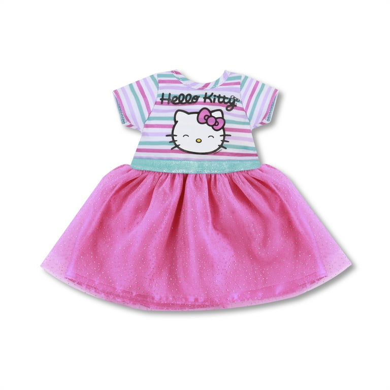 My Life As Hello Kitty Pink Teal Tulle Dress for 18 Dolls 2 Pieces Walmart