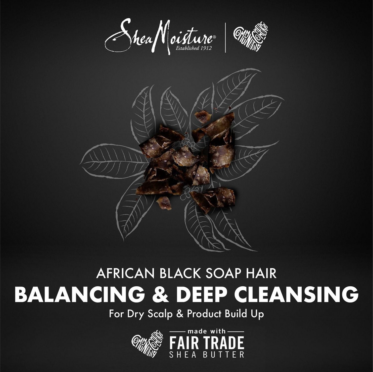Shea Moisture African Black Soap Charcoal Deep Cleansing Shampoo