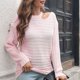 thumbnail image 2 of Suéter con tiras huecas para mujer Suéter suelto de manga larga para otoño e invierno para mujer Pompotops hdfakjf10653, 2 of 6