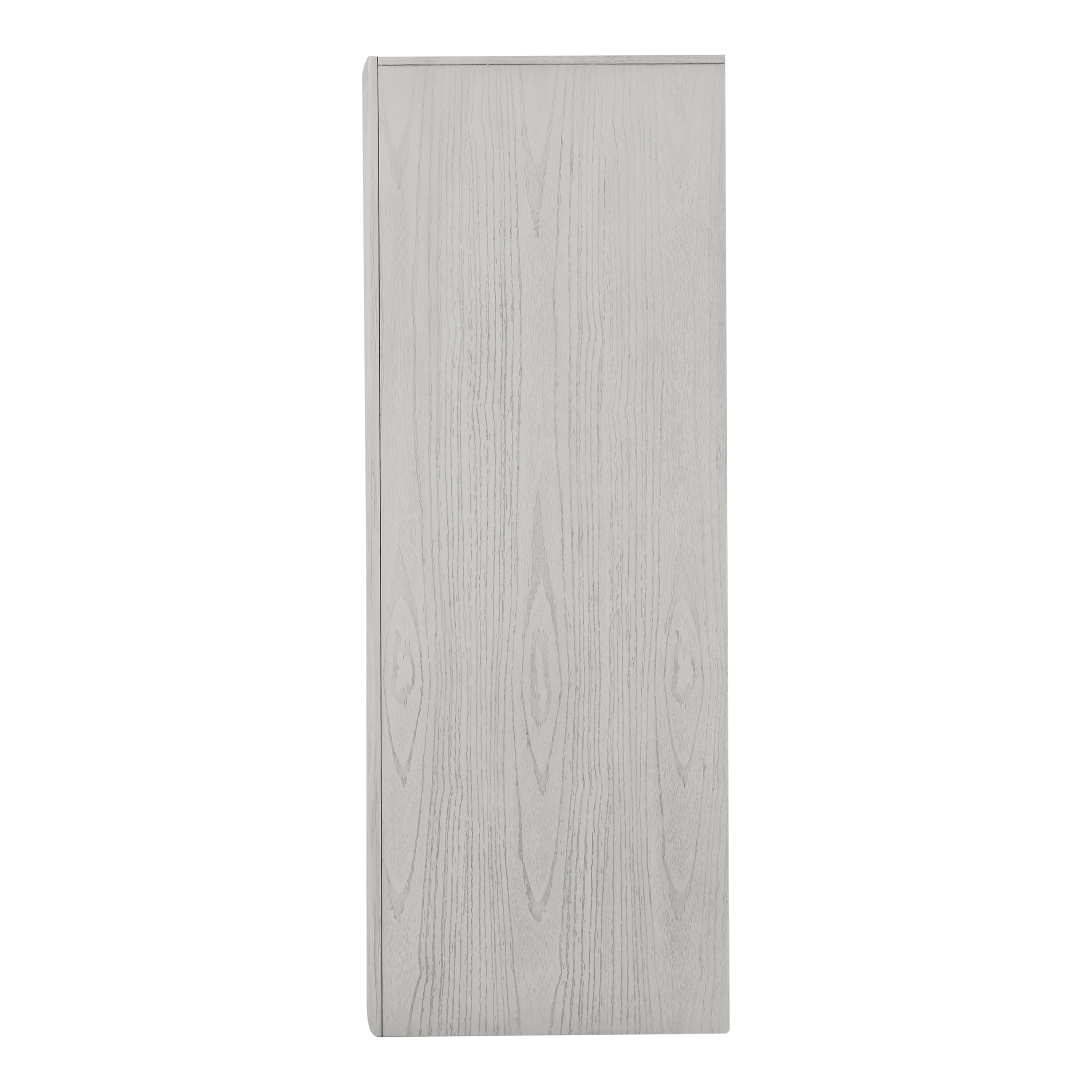 Furniture of America Elres Adult Modern 5-Drawer Solid Wood Vertical Dresser, Rustic White
