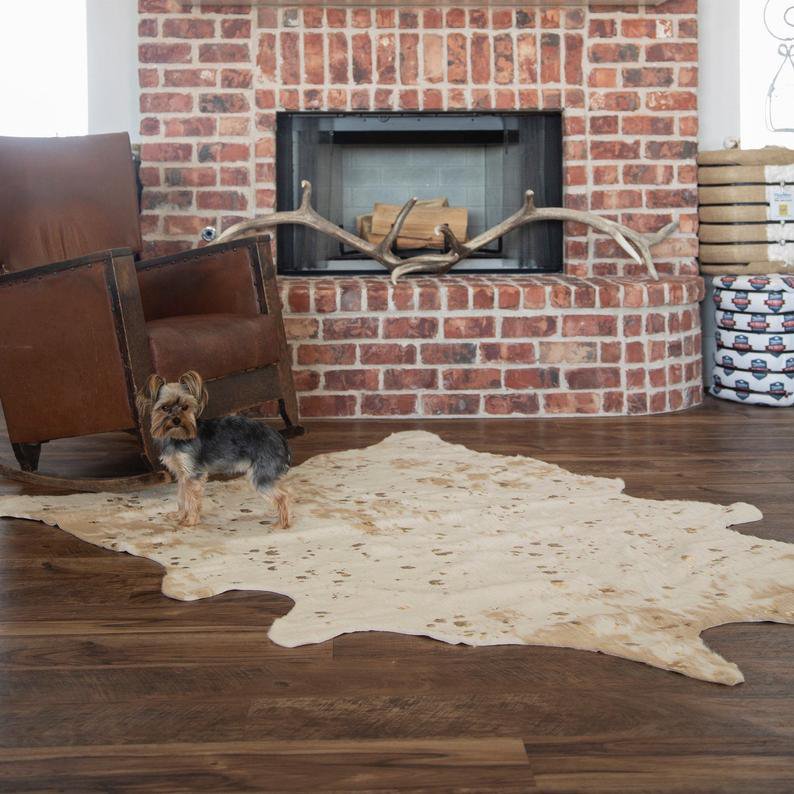 Faux Cowhide Rug Beautiful Acid Wash Cowhide Rugs 5' x 6' Western