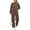 Brown, variant on Women's 2 Piece Outfits Winter Long Sleeve Pullover Tops And Long Pants Lounge Sets Tracksuit