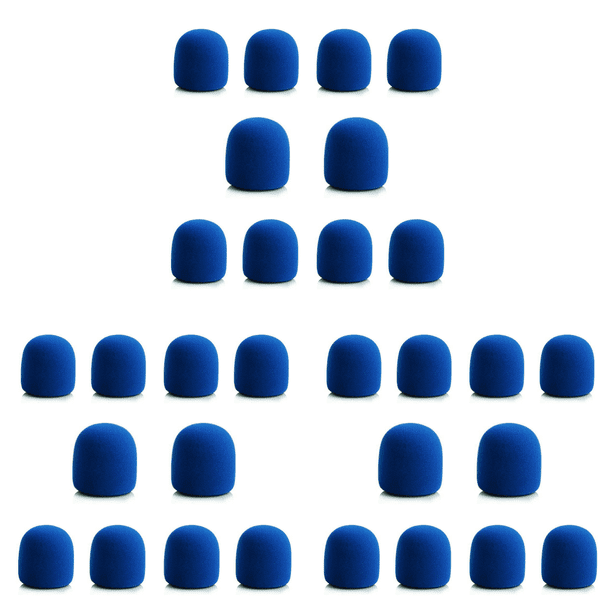 10 Uds. Cubierta Esponja para Parabrisas Micrófono Tapas Protectoras () Azul